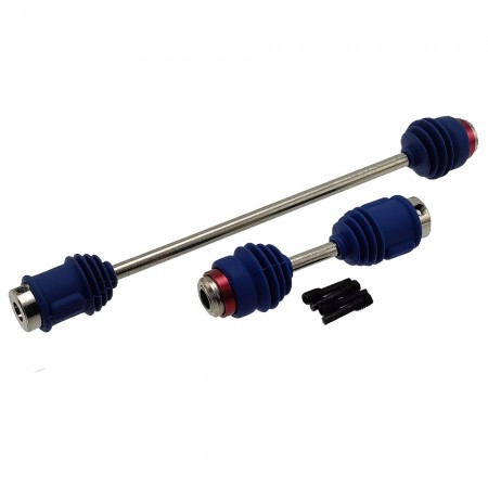 Steel Front / Rear Center CVD Drive Shafts 160/75mm Assembled with Dust Boots for Traxxas E-Revo 2.0: Blue