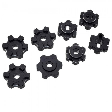 Aluminum Wheel Hub / Hex Adapters with Washer for Traxxas Maxx 1/10 Monster Truck: Black