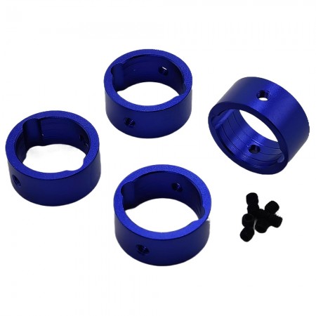 Aluminum Differential Drive Cup Reinforcement Ring Sleeve for Traxxas 1/6 4WD XRT 8S RC Car / 1/5 X-MAXX: Blue 4pcs/set