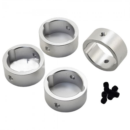 Aluminum Differential Drive Cup Reinforcement Ring Sleeve for TTraxxas 1/6 4WD XRT 8S RC Car / 1/5 X-MAXX: SIlver 4pcs/set