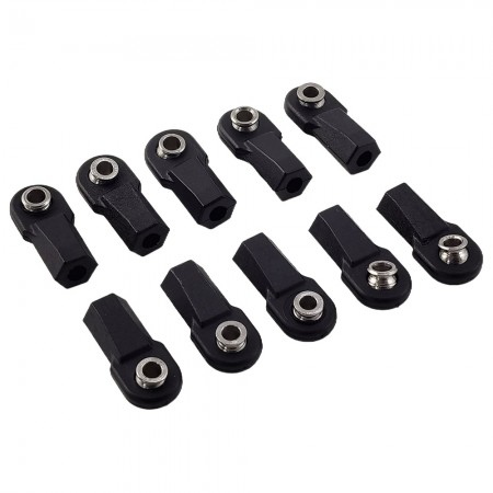Plastic M4 Straight Links Rod Ends for SCX10 / II / III TRX4 1/10 RC Crawler ScrewHole: M4 10pcs/bag (Tie Rod Ends / Ball Head Joint Adapter)