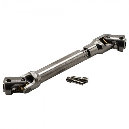 V2 85-118mm Stainless Steel Splined Center Driveshaft CVD Set for 1/10 RC Crawler Rod Dia: 12mm  Middle Dia: 9mm  Bore Dia: 5mm  1pc/set