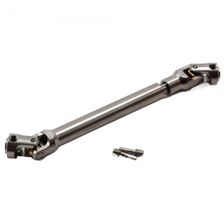 V2 110-169mm Stainless Steel Splined Center Driveshaft CVD Set for 1/10 RC Crawler Rod Dia: 12mm  Middle Dia: 9mm  Bore Dia: 5mm  1pc/set