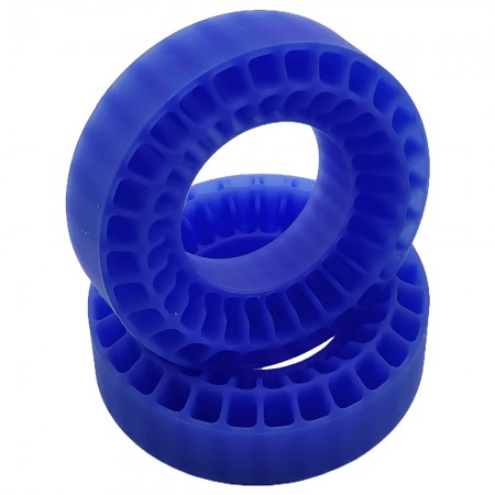 Silicone Rubber 1.9″ Crawler Tire Insert 108x43mm: Hard Blue 1pair/set  (Honeycomb Pattern)