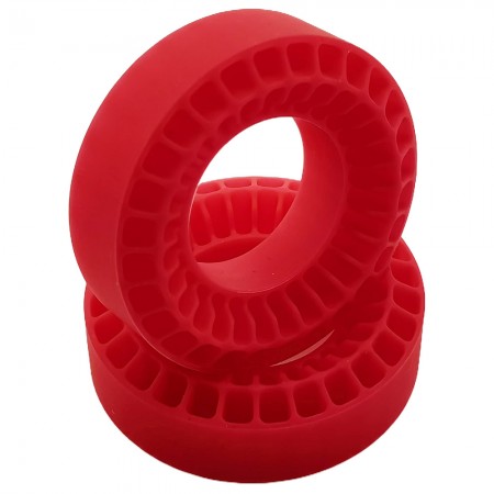 Silicone Rubber 1.9″ Crawler Tire Insert 108x43mm: Hard Red 1pair/set  (Honeycomb Pattern)