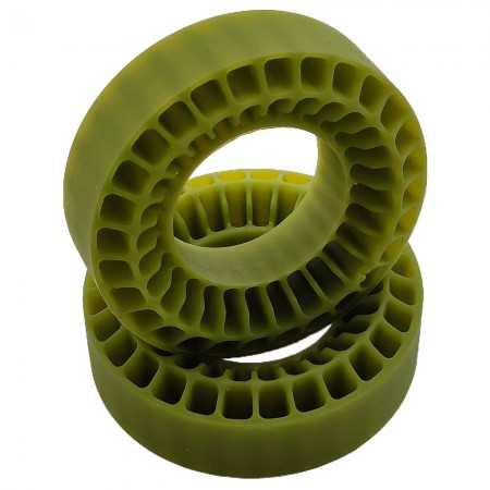 Silicone Rubber 1.9″ Crawler Tire Insert 108x43mm: Soft Green 1pair/set  (Honeycomb Pattern)