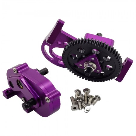 RC Transmission with Gears assemblied for 1/10 LCG RC Crawler: Purple Gear set (17T*1, 33T*1, 45T*1)