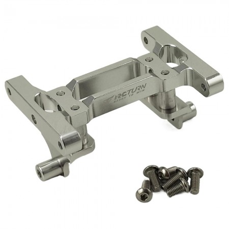 Aluminum Rear Suspension Chassis Cross Brace for Tamiya 1/14 Tractor Trucks: Silver (Rear Chassis Mount)