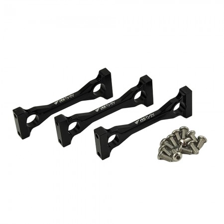 Aluminum Center Middle Cross Braces for Tamiya 1/14 Tractor Trucks: Black (Middle Chassis Mount)
