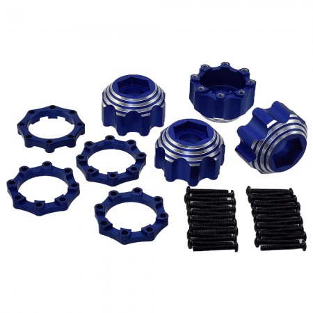 B Type Aluminum Hex Adapters 8×32 to 17mm for Pro-Line / Proline 8×32 3.8″Removable Hex Wheels: Blue