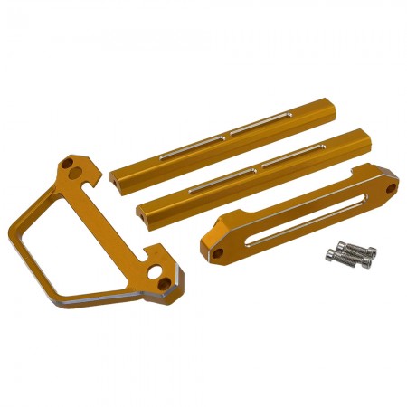 Aluminum Transmitter Carrying Handle Protector Bevel / Controller Screen Frame Armor for Flysky NB4 / Noble Lite / PRO: Gold