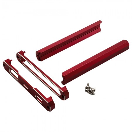 Aluminum Remote Control Protector Bracket Frame Upgrade Kit for Flysky NB4 Noble / NB4 Noble Pro Transmitter: Red