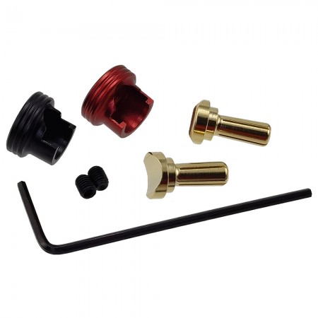 V2 Aluminum RC Heatsink Bullet Plug Grips w/4.0mm Bullets (Black/Red) for Battery Charge Connector