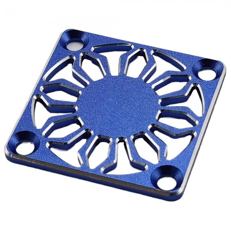 Aluminium Motor / ESC Heat Sink Fan Cover for 40x40mm Size Fans: Blue