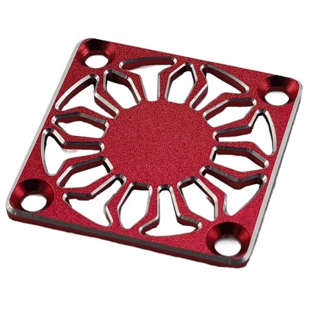 Aluminium Motor / ESC Heat Sink Fan Cover for 40x40mm Size Fans: Red