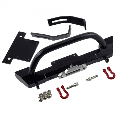 Metal Quad Front Bumper Set for SCX10 III - Black (Front Bumper)