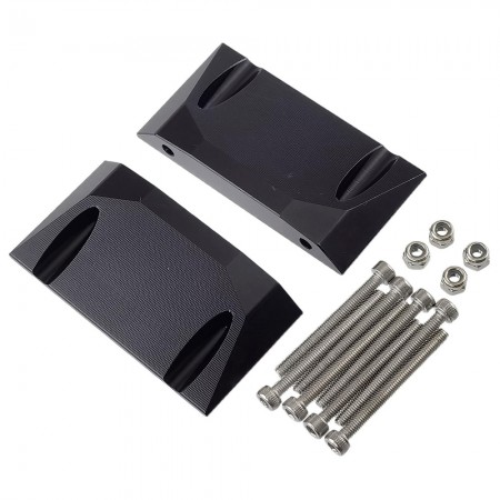 Alloy Left&Right Floor Pans Set Style for 1/10 LCG RC Crawler -Black Pedal / Footboard
