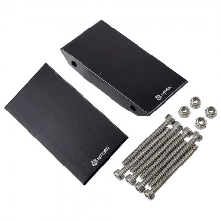 Alloy Left&Right Floor Pans Set Style for 1/10 LCG RC Crawler -Black Pedal / Footboard