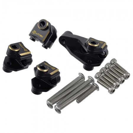 Black Brass Lower Shock Suspension Link Mount Set for (TRX-4)