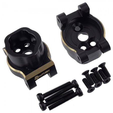 V2 Black Brass Rear Hub Carrier / C Hub / Axle Portal Mounts for TRX-4 / TRX4 1/10th Scale Crawler 22,,8g/pc 2pcs/set