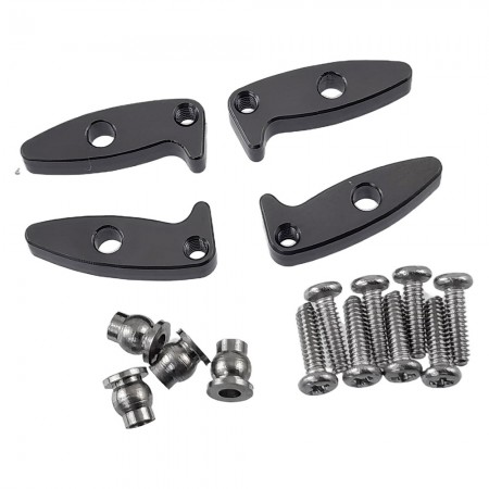TypeA Aluminm Shock Suspension Flex Blade Extensions for Axial SCX30 1/30 RC Crawler: Ti-Color (Off Road Tuning Blades) 