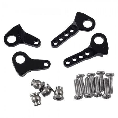 TypeB Aluminm Shock Suspension Flex Blade Extensions for Axial SCX30 1/30 RC Crawler: Black (Off Road Tuning Blades) 