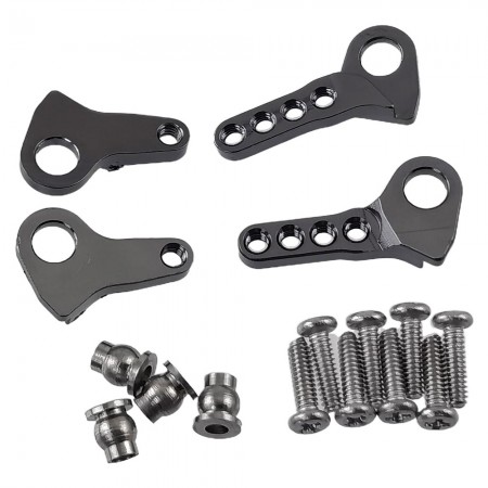 TypeB Aluminm Shock Suspension Flex Blade Extensions for Axial SCX30 1/30 RC Crawler: Ti-Color (Off Road Tuning Blades)