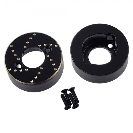 Black Brass Wheel Weight Hub for Axial SCX30 1/30 RC Crawler 4.2g/pc 14x14x5mm