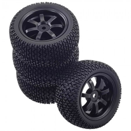 TypeB RC Monster Truck Tire 75x35mm for TRAXXAS 1/16 E-Revo and Other 1/14, 1/16 and  1/18 RC Cars 12mm Hex Hub