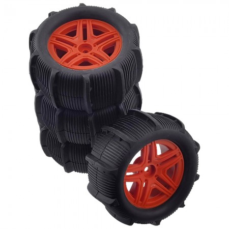 RC Monster Truck Tire 80x40mm for TRAXXAS and Other 1/14 and 1/16 RC Cars 12mm Hex Hub