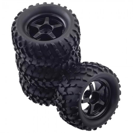 RC Monster Truck Tire 80x42mm for TRAXXAS 1/16 E-Revo and Other 1/14 and 1/16 RC Cars 12mm Hex Hub