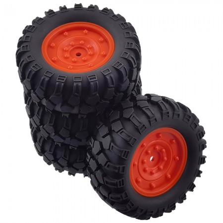 RC Crawler / Monster Truck Tire 90x40mm for TRAXXAS TRX4 / 1/16 E-Revo and Other 1/14 and 1/16 RC Cars: Red 12mm Hex Hub