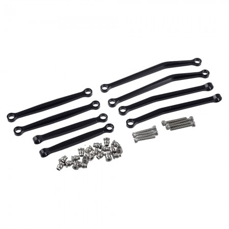 Aluminium RC Crawler Wheelbase Links Set for Axial SCX30 1/30 RC Crawler: Black
