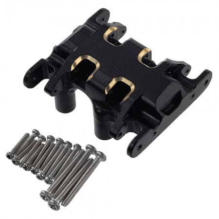 Black Brass Center Gear Box Mount for Axial SCX30 1/30 RC Crawler (Transmission Case Mount) 16.1g/pc