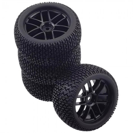 TypeA RC Monster Truck Tire 75x35mm for TRAXXAS 1/16 E-Revo and Other 1/14, 1/16 and  1/18 RC Cars 12mm Hex Hub