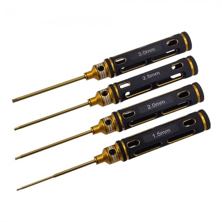 Big Handle Premium Allen Wrench Set Hex1.5/2.0/2.5/3.0: Black Gold