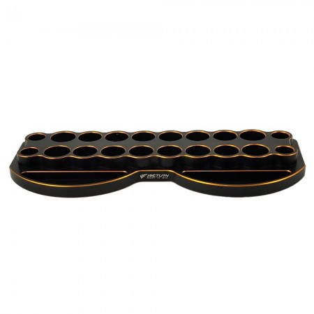 20 Holes Aluminum RC Tool Stand for Screwdrivers 230x84x20mm (DTEL01028/B)