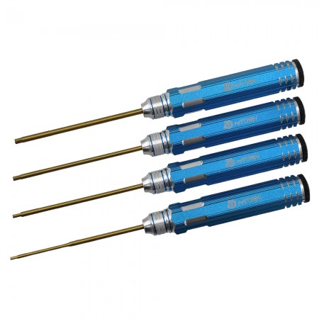 Classic Allen Wrench Set - C Blue Ti-coated Tips Hex1.5 / 2.0 / 2.5 / 3.0 x 180mm 4pcs