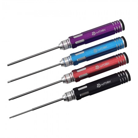 Classic Allen Wrench Set - C Color Four Ti-coated Tips RTT01FA1 Hex1.5 x 180mm - Black RTT01FA2 Hex2.0 x 180mm - Red RTT01FA3 Hex2.5 x 180mm - Blue RTT01FA4 Hex3.0 x 180mm - Purple Ti-Coated Tips